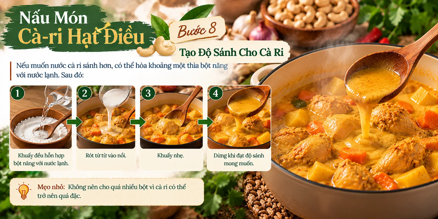 Buoc 8 Tao Do Sanh Cho Ca Ri