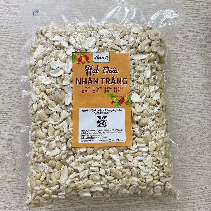 Hạt điều vỡ 1/4 LP rất thích hợp để làm món muối vừng