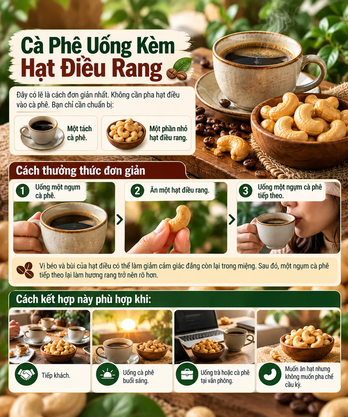 Ca Phe Uong Kem Hat Dieu Rang