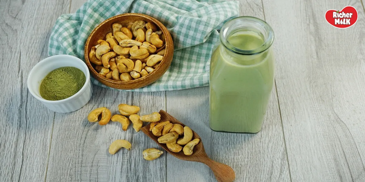 cach lam sua hat dieu matcha