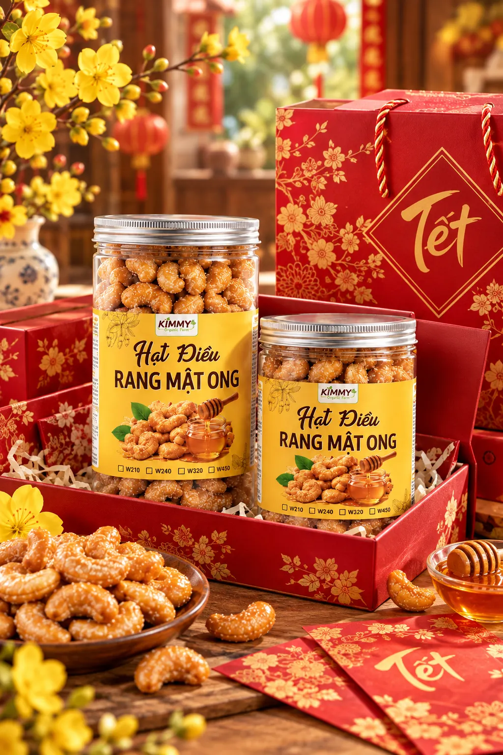 HAT DIEU RANG MAT ONG Lam qua tet hop qua tang doi tac