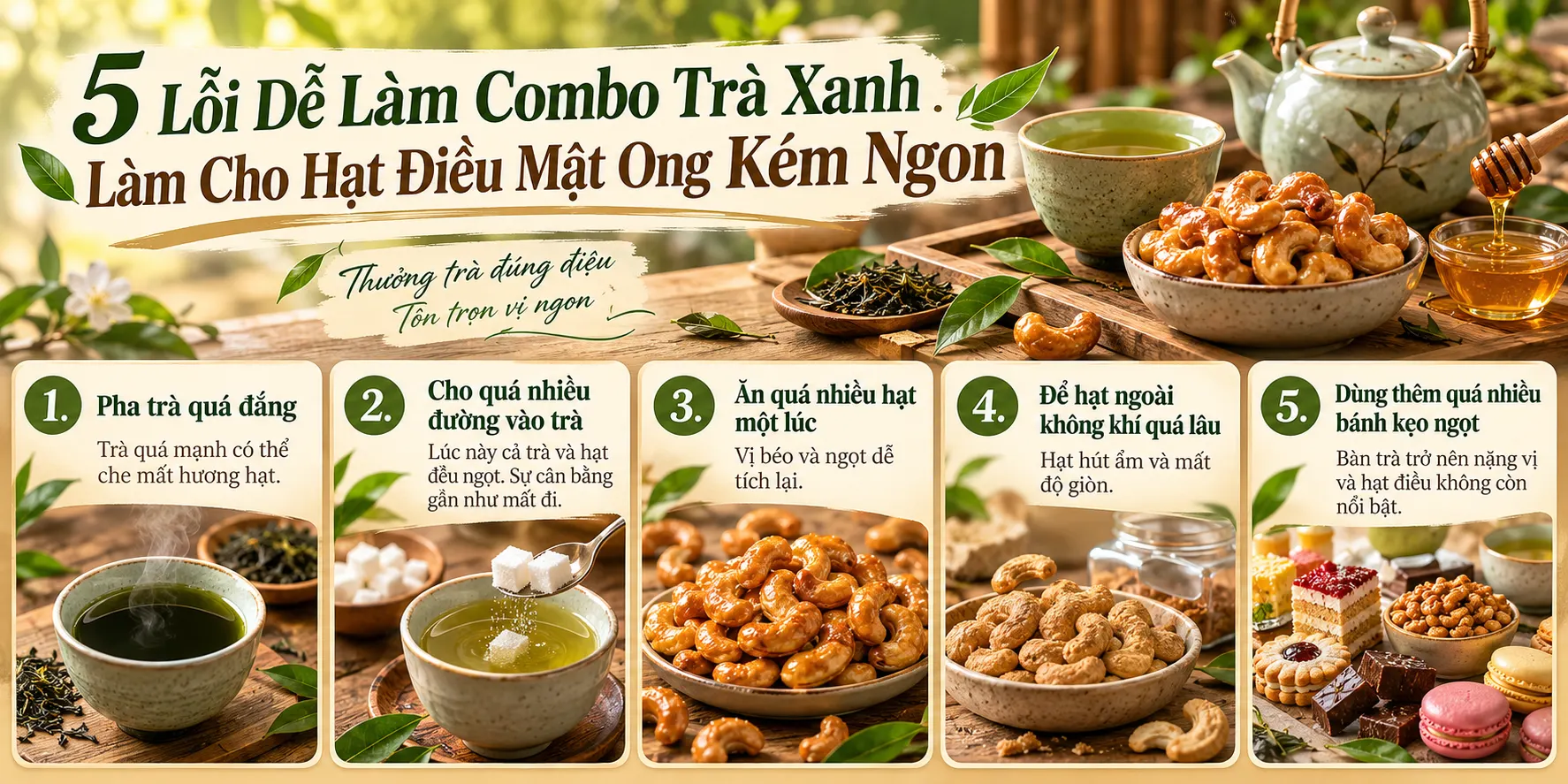 5 Loi De Lam Combo Tra Xanh Lam Cho Hat Dieu Mat Ong Kem Ngon