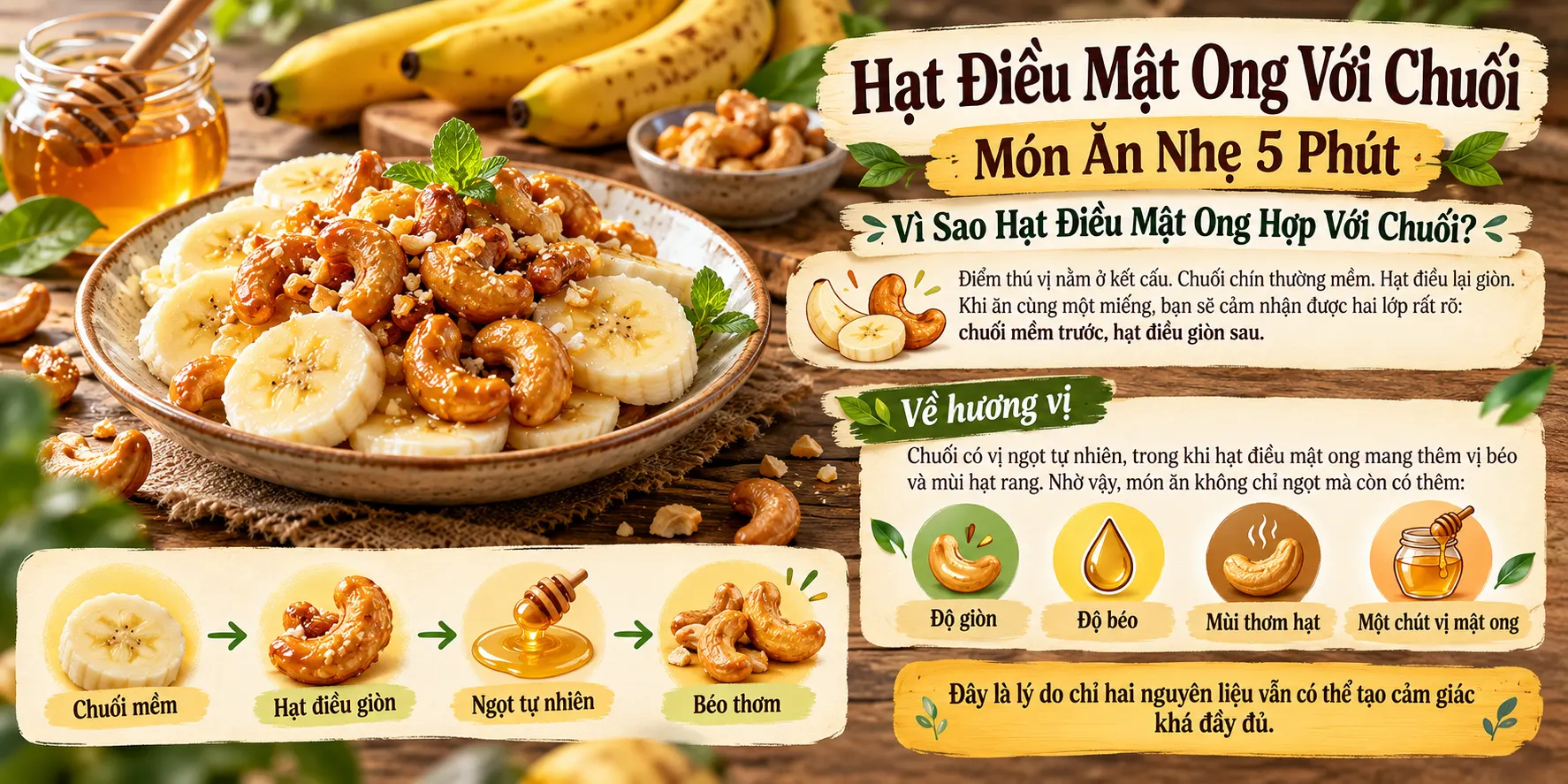 Hat Dieu Mat Ong Voi Chuoi Mon An Nhe 5 Phut Vi Sao Hat Dieu Mat Ong Hop Voi Chuoi 1