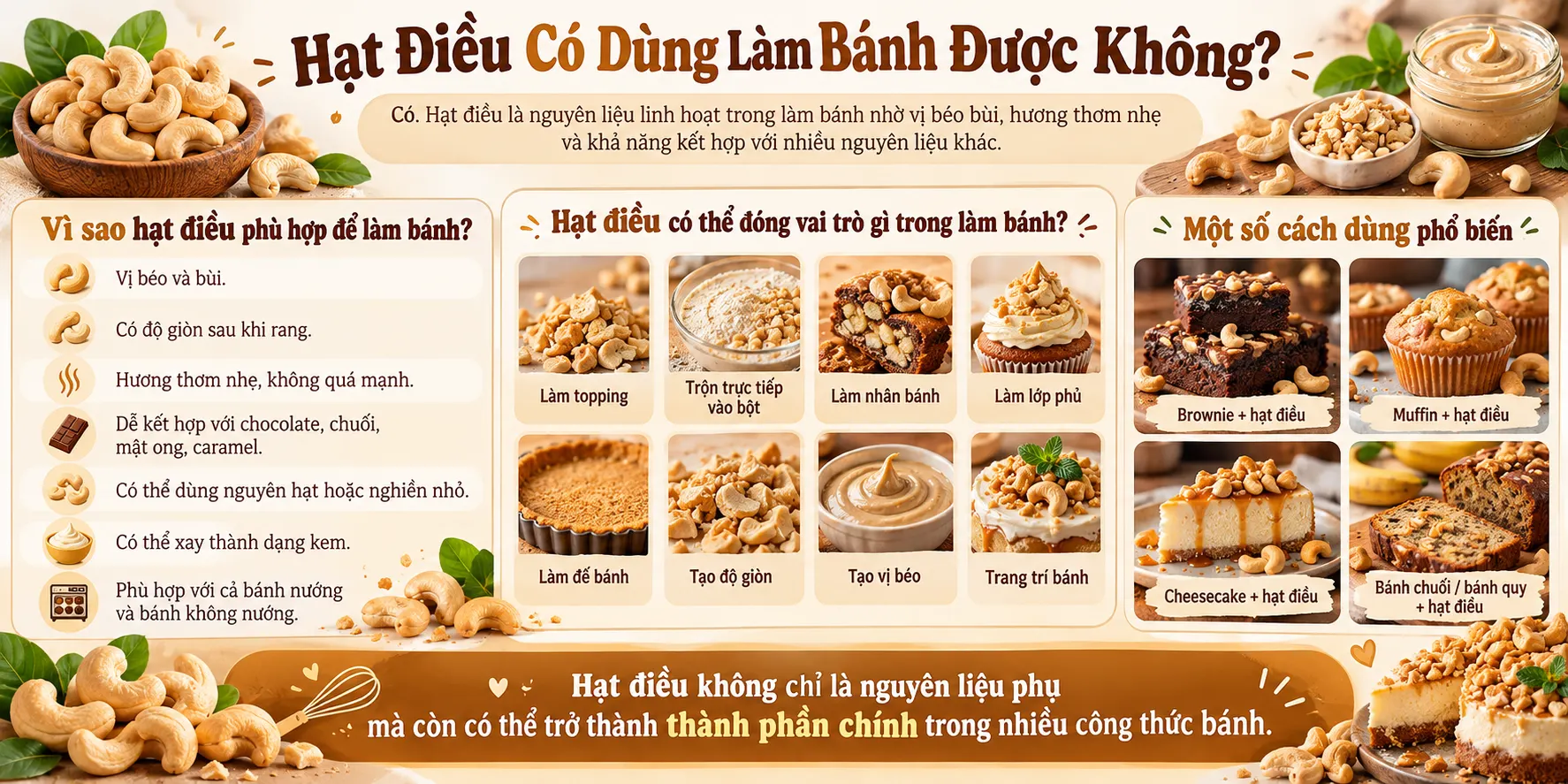Hat dieu dung lam banh ngot