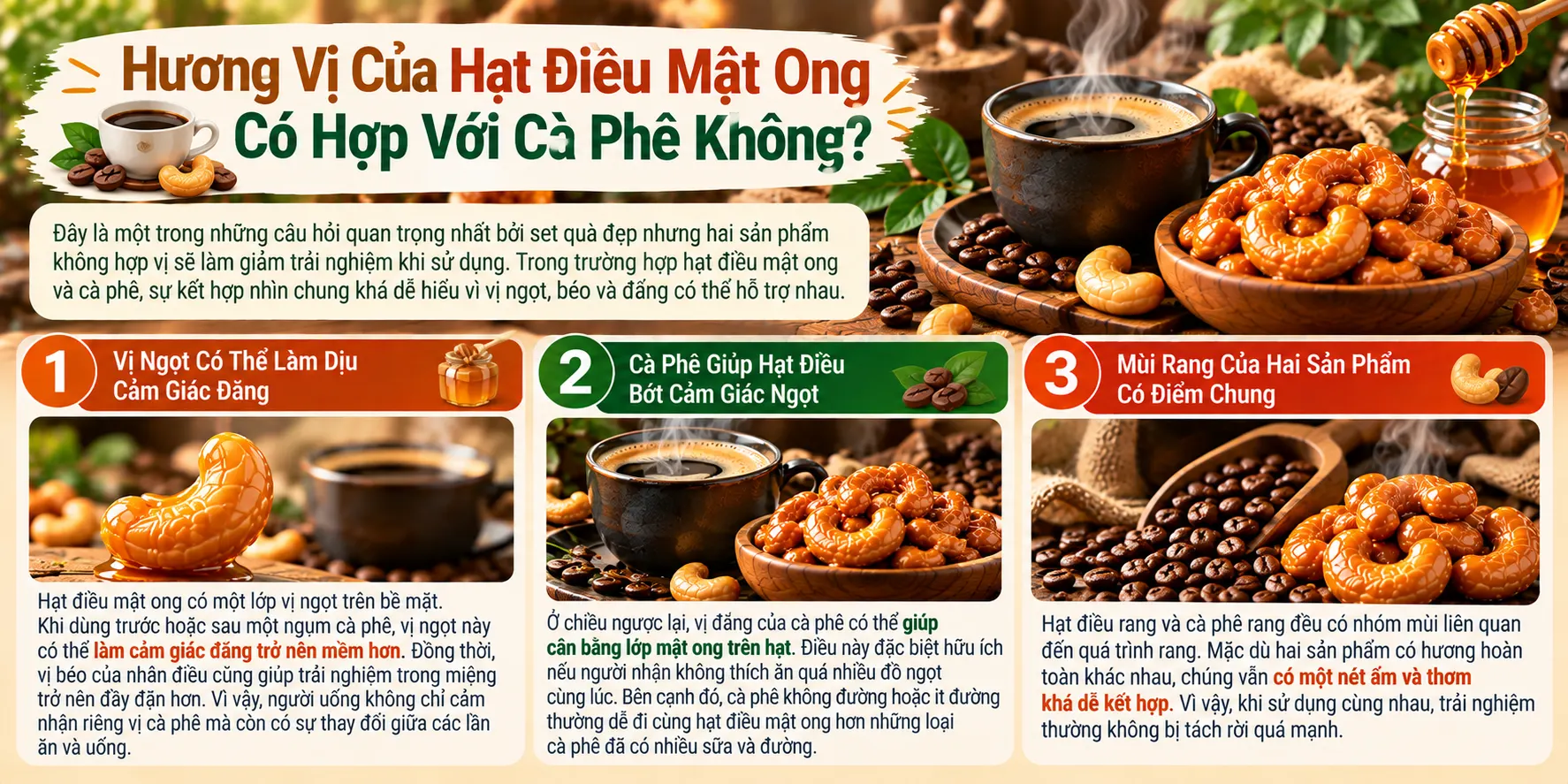 Huong Vi Cua Hat Dieu Mat Ong Co Hop Voi Ca Phe Khong