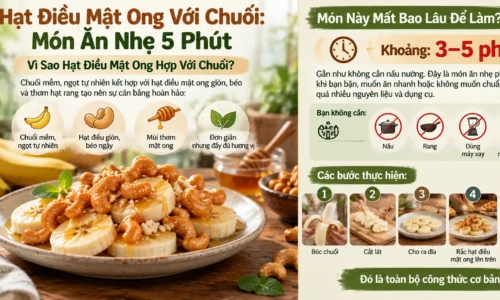 Mon an nhe 5 Phut hat dieu mat ong va chuoi