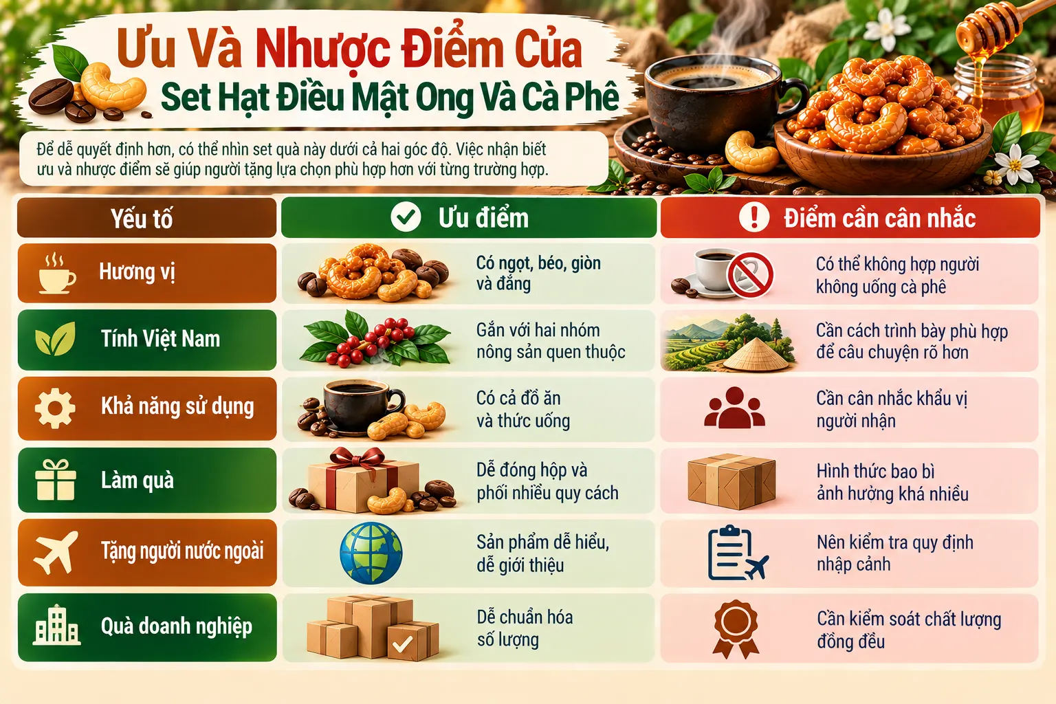 Uu Nhuoc Diem Set Hat Dieu Mat Ong Ca Phe